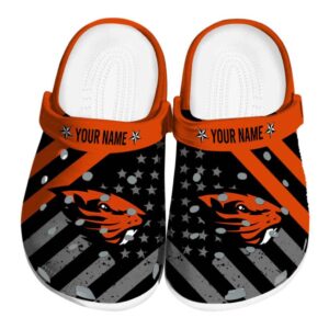 customized oregon state beavers star spangled graphic clog best selling