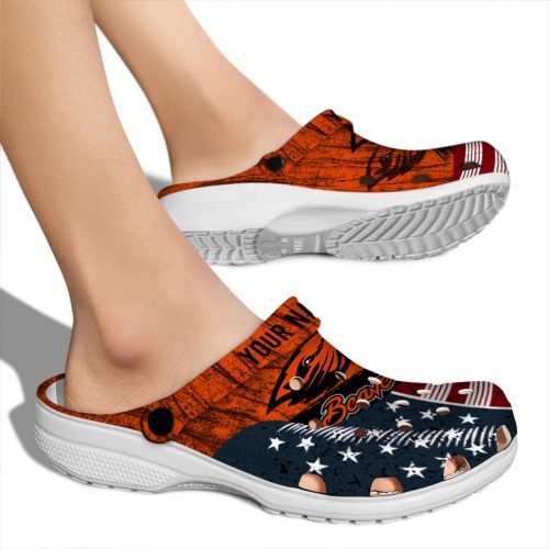 customized oregon state beavers star spangled side pattern clog fashion forward