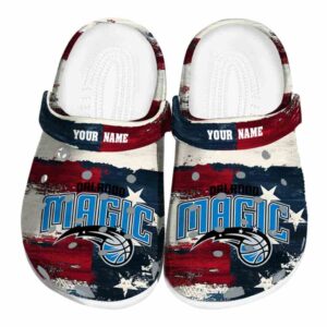customized orlando magic patriotic stripes clog best selling