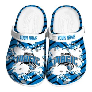 customized orlando magic zigzag paint burst clog best selling