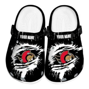 customized ottawa senators splash motif background clog best selling