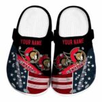 customized ottawa senators star spangled side pattern clog best selling