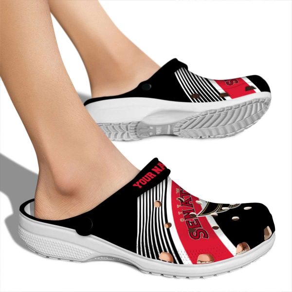 customized ottawa senators vibrant dual tone clog fashion forward