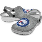 customized philadelphia 76ers cracked texture clog best selling