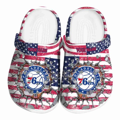 customized philadelphia 76ers freedom splinter clog best selling