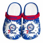 customized philadelphia 76ers splash art clog best selling