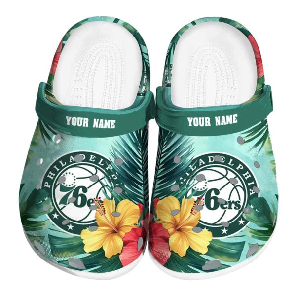customized philadelphia 76ers tropical vibes clog best selling