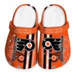 customized philadelphia flyers contrasting stripes clog best selling