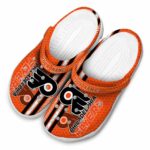 customized philadelphia flyers contrasting stripes clog best selling