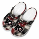 customized philadelphia flyers plaid fusion clog best selling