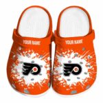 customized philadelphia flyers splatter background clog best selling