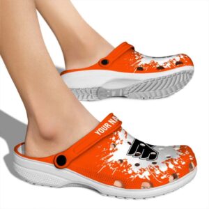 customized philadelphia flyers splatter background clog fashion forward