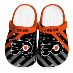 customized philadelphia flyers star spangled graphic clog best selling