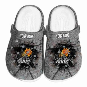 customized phoenix suns cracked ground texture clog best selling