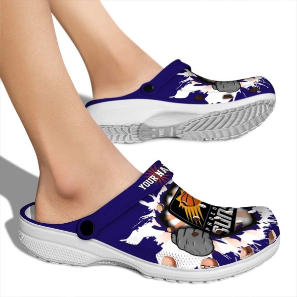 customized phoenix suns gripping hand clog fashion forward