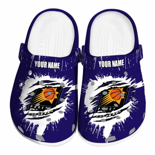 customized phoenix suns splash motif background clog best selling