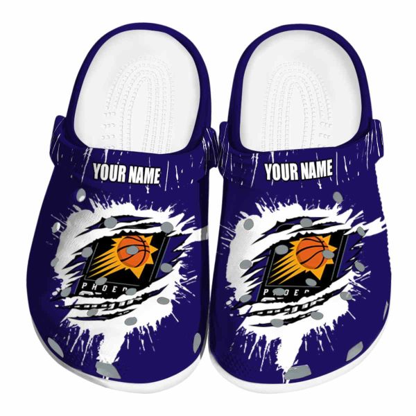 customized phoenix suns splash motif background clog best selling