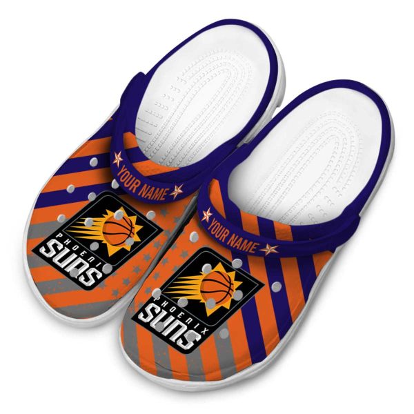 customized phoenix suns star spangled graphic clog latest model