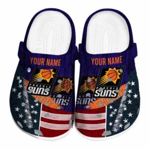 customized phoenix suns star spangled side pattern clog best selling