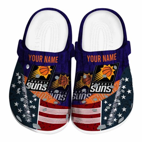customized phoenix suns star spangled side pattern clog best selling