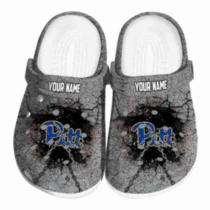 customized pittsburgh panthers cracked ground texture clog best selling