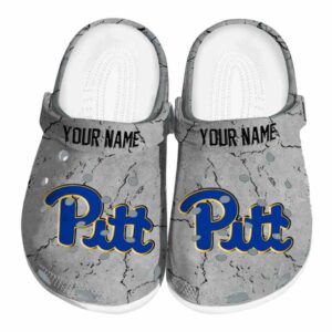 customized pittsburgh panthers cracked texture clog best selling