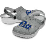 customized pittsburgh panthers cracked texture clog best selling