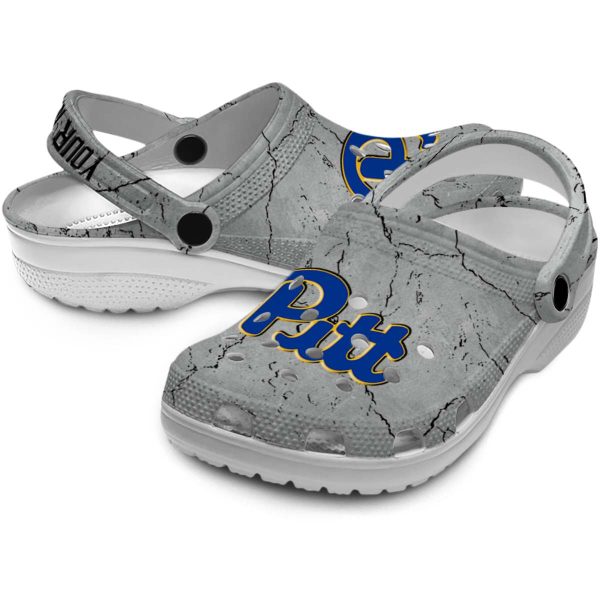 customized pittsburgh panthers cracked texture clog high quality