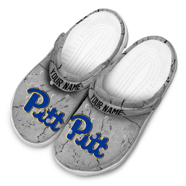 customized pittsburgh panthers cracked texture clog latest model