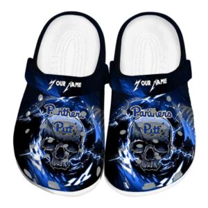 customized pittsburgh panthers gothic skull clog best selling