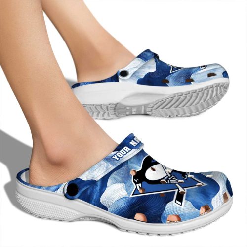 customized pittsburgh penguins ocean waves clog fashion forward