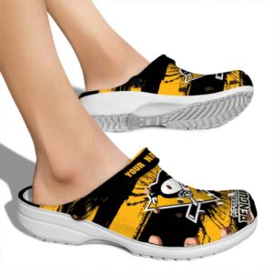 customized pittsburgh penguins paint splatter graphics clog fashion forward