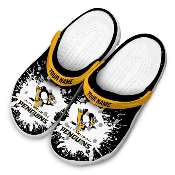 customized pittsburgh penguins splash art clog latest model