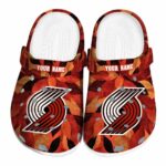 customized portland trail blazers autumn leaves clog best selling
