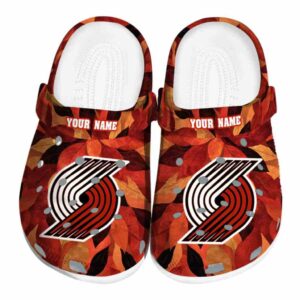 customized portland trail blazers autumn leaves clog best selling