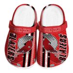customized portland trail blazers contrasting stripes clog best selling