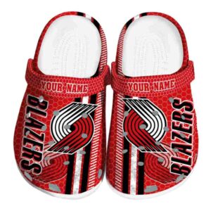 customized portland trail blazers contrasting stripes clog best selling