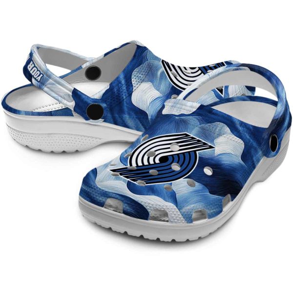 customized portland trail blazers ocean waves clog high quality