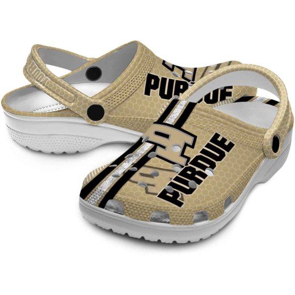 customized purdue boilermakers contrasting stripes clog high quality