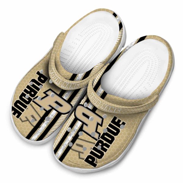 customized purdue boilermakers contrasting stripes clog latest model