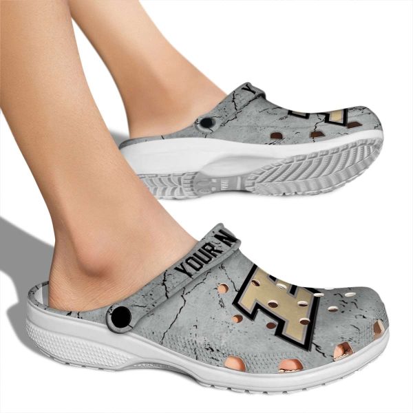 customized purdue boilermakers cracked texture clog fashion forward