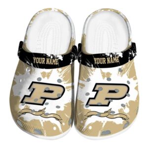 customized purdue boilermakers splatter pattern clog best selling