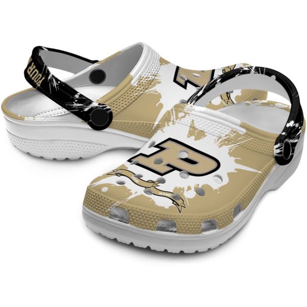 customized purdue boilermakers splatter pattern clog high quality
