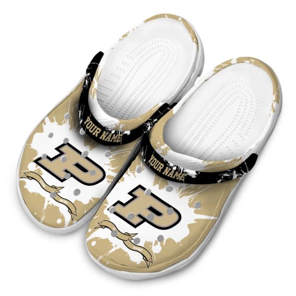 customized purdue boilermakers splatter pattern clog latest model