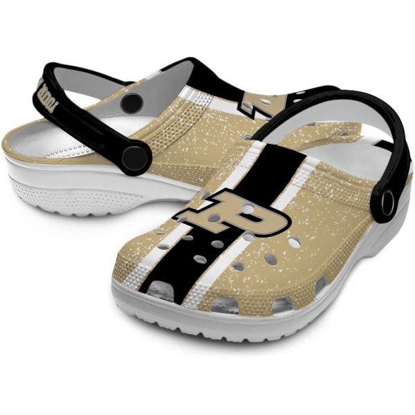 customized purdue boilermakers vertical stripes clog high quality