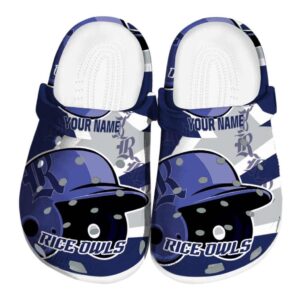customized rice owls baseball helmet clog best selling