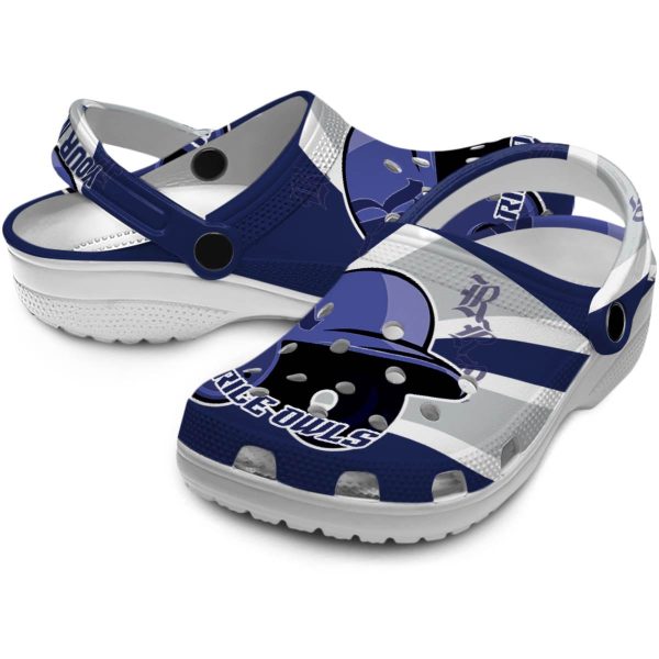 customized rice owls baseball helmet clog high quality