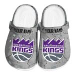 customized sacramento kings cracked texture clog best selling
