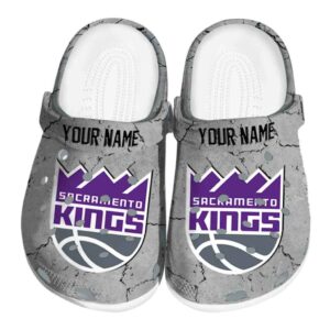 customized sacramento kings cracked texture clog best selling