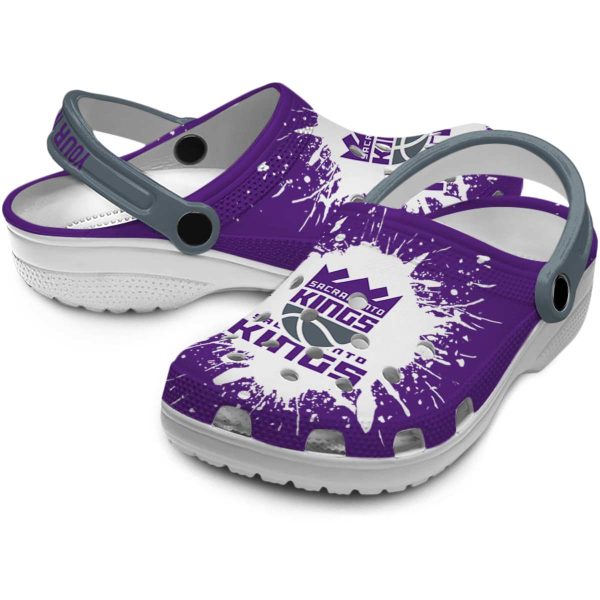customized sacramento kings splash art clog high quality